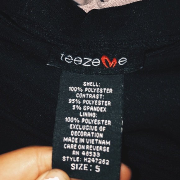 TEEZE ME super cute BLACK strapless dress SIZE 5 - Picture 7 of 7